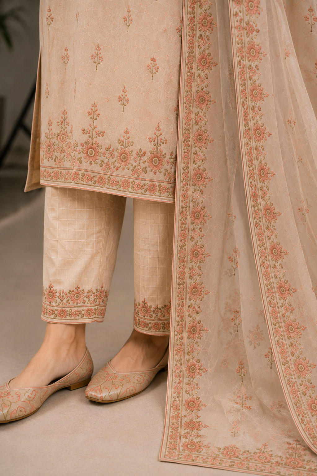 suit | meher Bottom & Dupatta Detail